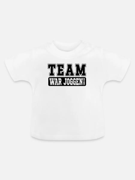 TEAM JOGGING LAUFMOTIVATION - Baby Bio-T-Shirt mit Rundhals - Weiß