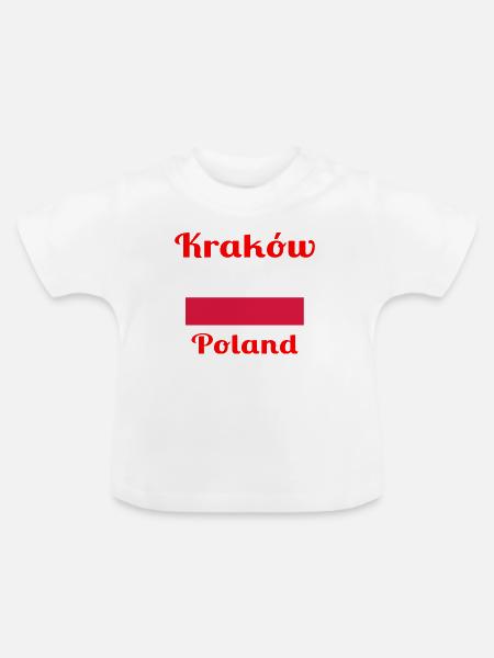Krakau, Polen - Stilvolle Drucke - Baby Bio-T-Shirt mit Rundhals - Weiß