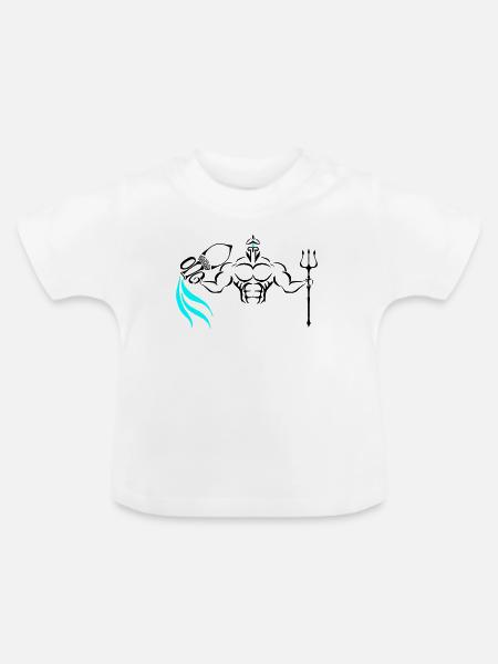 Alpha Aquarius Deluxe - Baby Bio-T-Shirt mit Rundhals - Weiß
