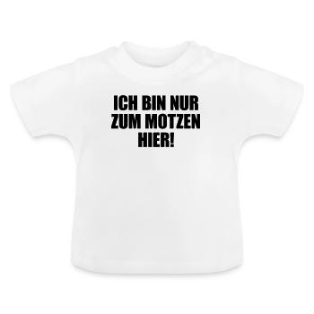 Je suis juste là pour gémir - T-shirt bio col rond Bébé - blanc - Devant