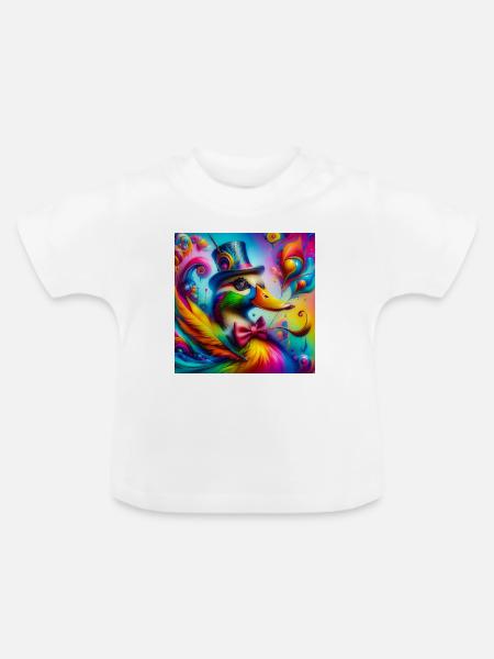 Ente - Baby Bio-T-Shirt mit Rundhals - Weiß