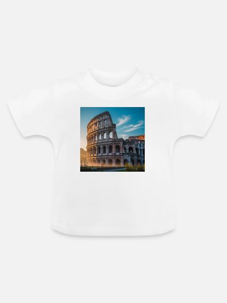 Sporthalle - Baby Bio-T-Shirt mit Rundhals - Weiß