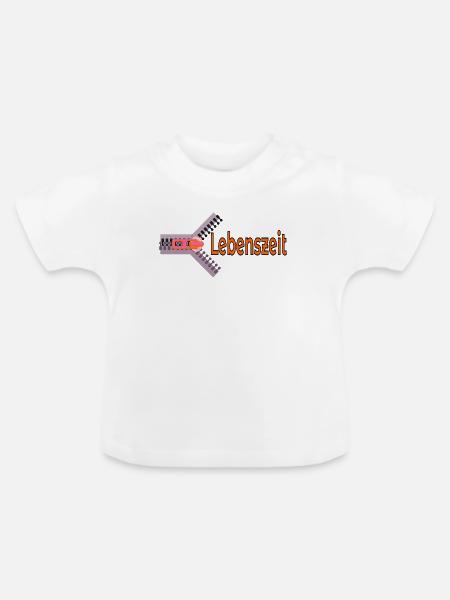 LEBENSZEIT ZEIT LEBEN - Baby Bio-T-Shirt mit Rundhals - Weiß