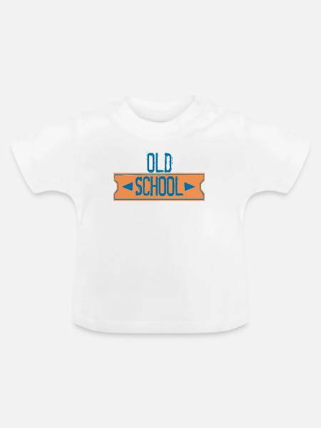 Alte Schule - Baby Bio-T-Shirt mit Rundhals - Weiß