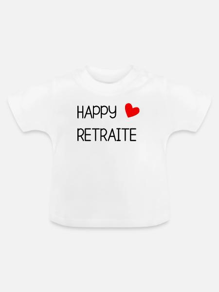 RUHESTAND. RUHESTAND. PENSIONIERT. RUHESTAND - Baby Bio-T-Shirt mit Rundhals - Weiß