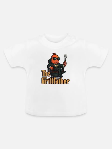 Der Grillvater - Baby Bio-T-Shirt mit Rundhals - Weiß