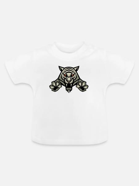 TIGER LEVEL 2 - Baby Bio-T-Shirt mit Rundhals - Weiß