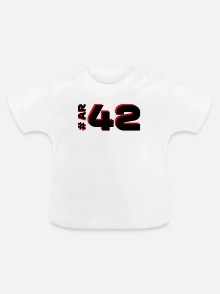 AR42 2025 Niederlande - Baby Bio-T-Shirt mit Rundhals - Weiß
