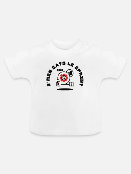 Ich habe den Sprint geschafft - Baby Bio-T-Shirt mit Rundhals - Weiß