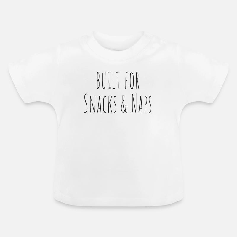 Conçu pour les collations et les siestes - T-shirt bio col rond Bébé - blanc