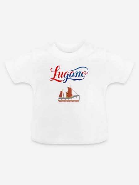 Lugano T-Shirt für Segelfans - Baby Bio-T-Shirt mit Rundhals - Weiß