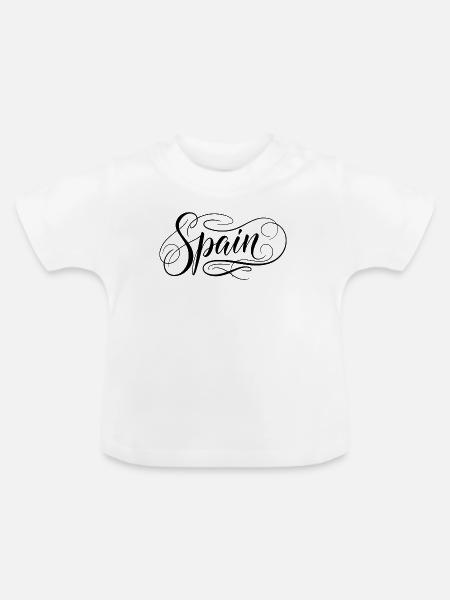 Spain - Baby Bio-T-Shirt mit Rundhals - Weiß
