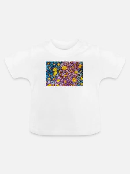 Mikro - Baby Bio-T-Shirt mit Rundhals - Weiß
