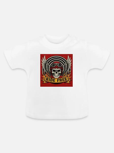 Ride Free - Baby Bio-T-Shirt mit Rundhals - Weiß