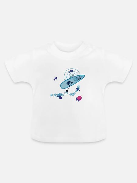 SUP - Baby Bio-T-Shirt mit Rundhals - Weiß