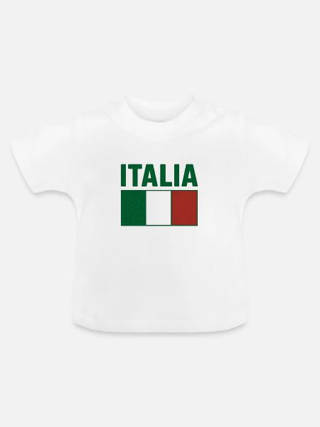 Italia - Baby Bio-T-Shirt mit Rundhals - Weiß