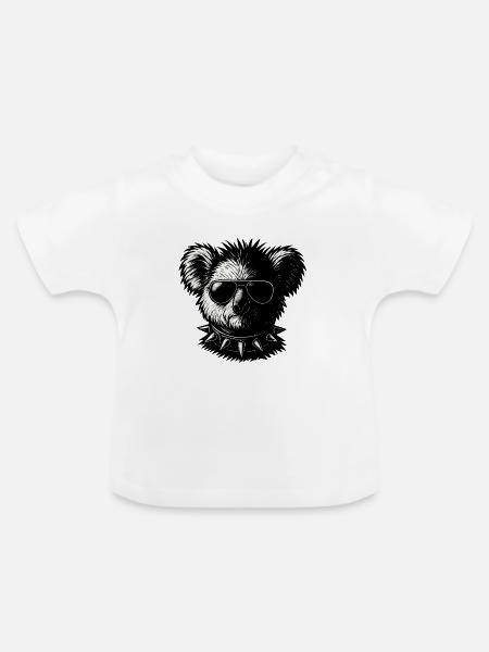 Fels-Koala - Baby Bio-T-Shirt mit Rundhals - Weiß