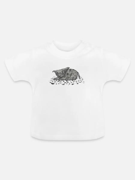 Grim Cat - Baby Bio-T-Shirt mit Rundhals - Weiß