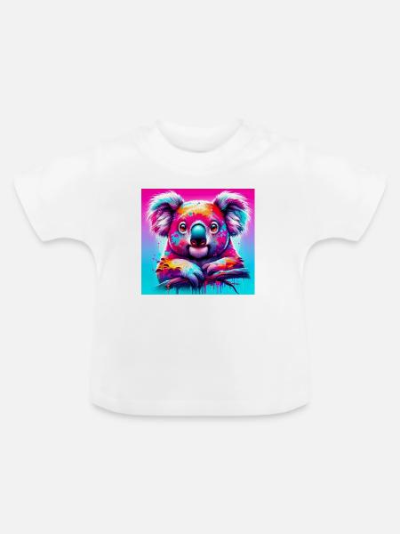 Koala - Baby Bio-T-Shirt mit Rundhals - Weiß