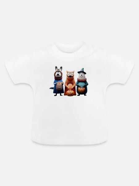 Halloween Squad – Süßes oder Saures Wooligans - Baby Bio-T-Shirt mit Rundhals - Weiß
