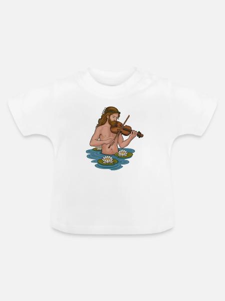 Näcken - Baby Bio-T-Shirt mit Rundhals - Weiß