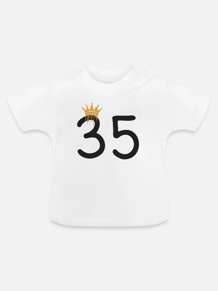 35 - Baby Bio-T-Shirt mit Rundhals - Weiß