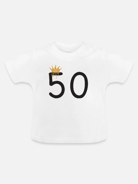 50 - Baby Bio-T-Shirt mit Rundhals - Weiß