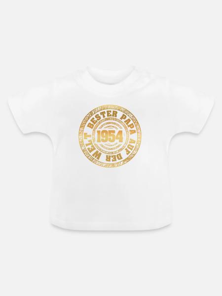 1954 - Baby Bio-T-Shirt mit Rundhals - Weiß