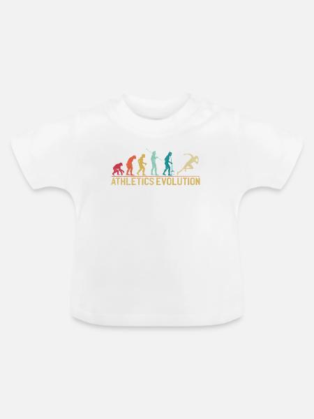 Evolution der menschlichen Athleten Kunstdruck - Baby Bio-T-Shirt mit Rundhals - Weiß