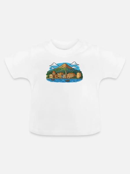 Kreta Insel - Baby Bio-T-Shirt mit Rundhals - Weiß
