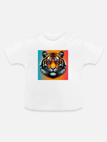 Tiger - Baby Bio-T-Shirt mit Rundhals - Weiß