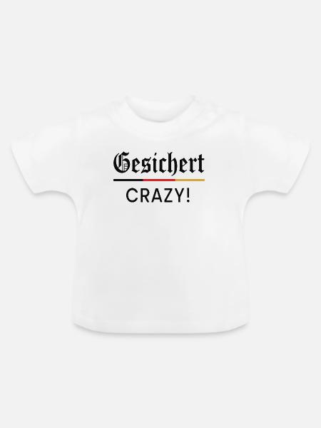 Gesichter Crazy - Baby Bio-T-Shirt mit Rundhals - Weiß