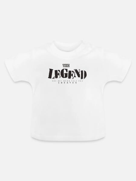 Legenden sind unsterblich auf Kleidung - Baby Bio-T-Shirt mit Rundhals - Weiß