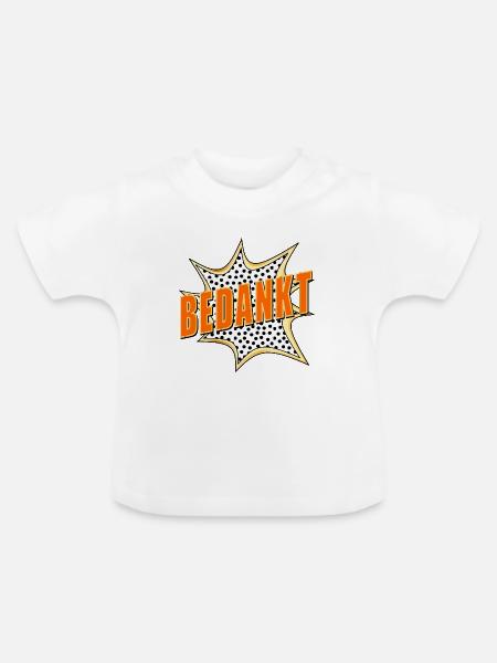 Vielen Dank - Baby Bio-T-Shirt mit Rundhals - Weiß