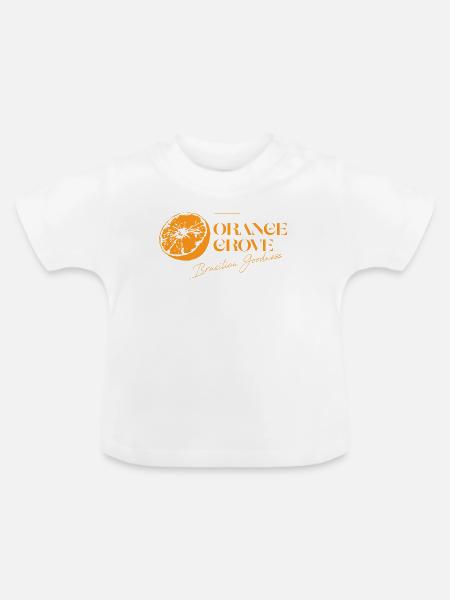 Brasilianische Zitrusscheibe Illustration - Baby Bio-T-Shirt mit Rundhals - Weiß
