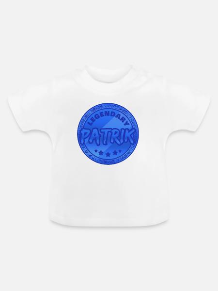 Geschenk für Patrik - Baby Bio-T-Shirt mit Rundhals - Weiß