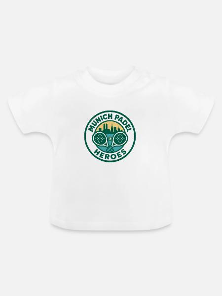 Munich Padel Heroes - Baby Bio-T-Shirt mit Rundhals - Weiß