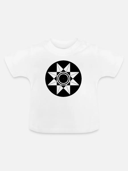 Schema des Himmelssterns - Baby Bio-T-Shirt mit Rundhals - Weiß