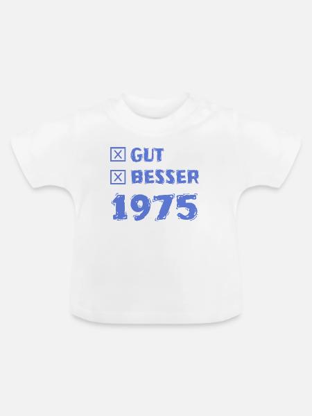 1975 - Baby Bio-T-Shirt mit Rundhals - Weiß