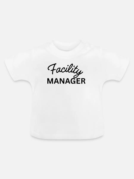 Facility Manager - Baby Bio-T-Shirt mit Rundhals - Weiß