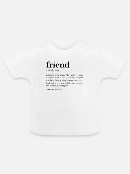 Freund lustige Definition - Baby Bio-T-Shirt mit Rundhals - Weiß
