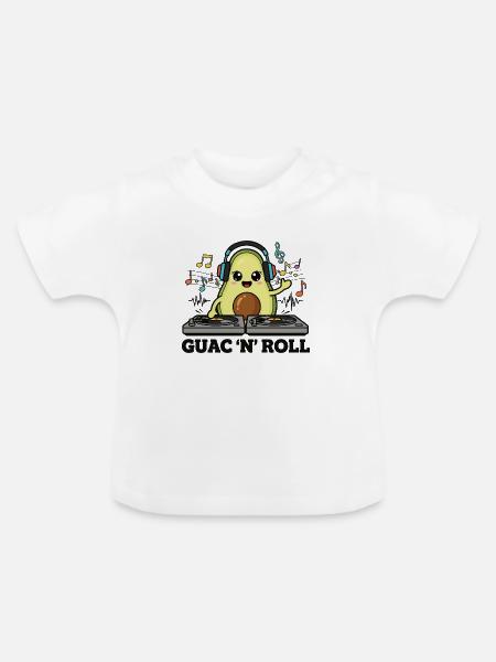 Guac Beats - Baby Bio-T-Shirt mit Rundhals - Weiß