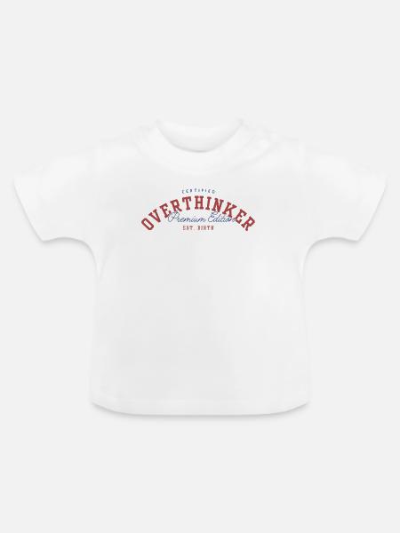 ÜBERDENKER - Baby Bio-T-Shirt mit Rundhals - Weiß