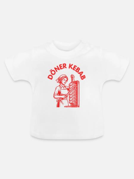 Döner kebab frau - Baby Bio-T-Shirt mit Rundhals - Weiß