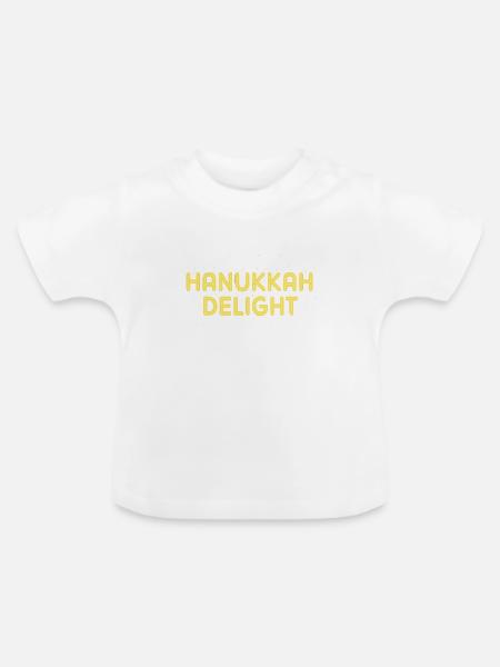 Hanukkah Chanukkah Hanukah - Baby Bio-T-Shirt mit Rundhals - Weiß