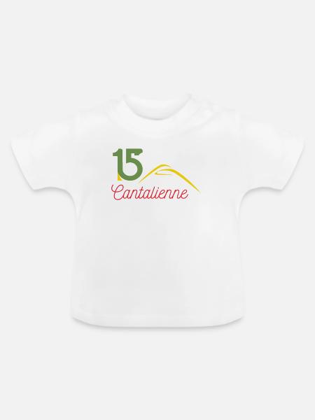 Cantal-Logo - Baby Bio-T-Shirt mit Rundhals - Weiß