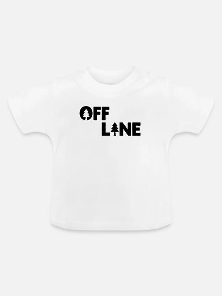 Offline Waldsilhouette - Baby Bio-T-Shirt mit Rundhals - Weiß
