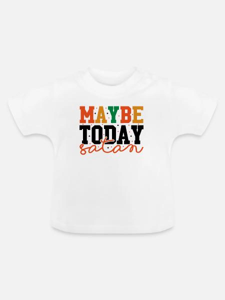 Bunte Buchstabenmuster Punkte - Baby Bio-T-Shirt mit Rundhals - Weiß
