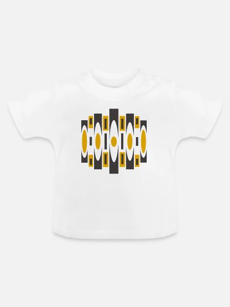 Psychedelisches Muster von Cean - Baby Bio-T-Shirt mit Rundhals - Weiß
