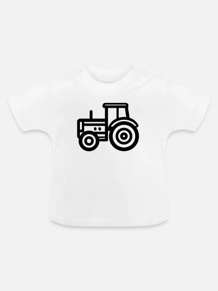 Traktor - Baby Bio-T-Shirt mit Rundhals - Weiß